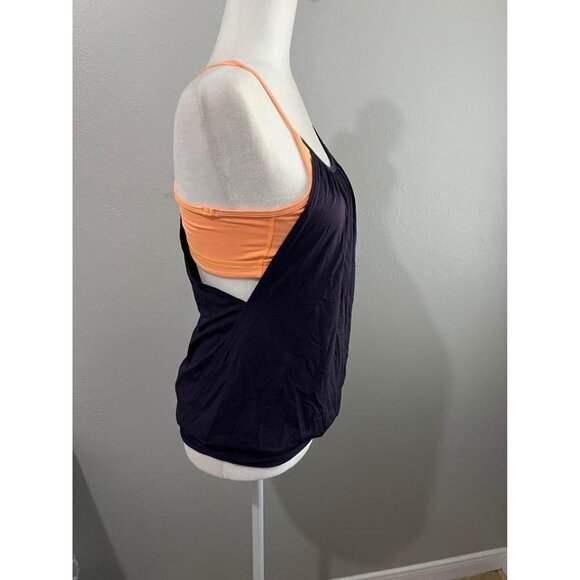 Lululemon No Limit Tank Top Navy Blue And Orange Size 4 - Picture 8 of 10